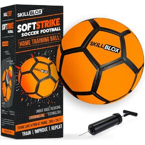SoftStrike Home Indoor Skills Training Soccer Ball - Soccer Gifts - Soccer Skills Ball for House. Size 4 Soccer Ball