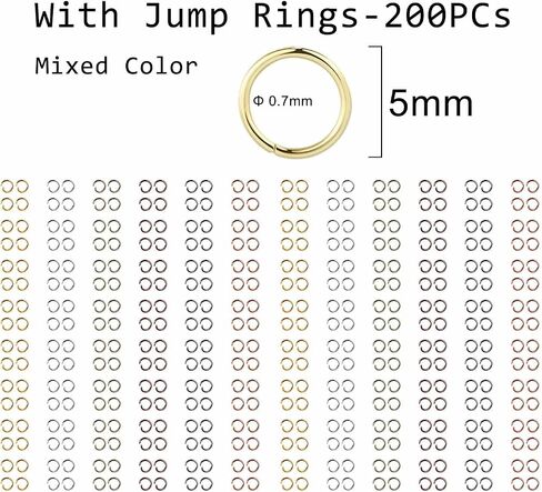 stino 140 Pcs Metal Spacer Bail Beads, Silver & Gold Charm Hanger Clasps with Loops for Bracelet, Jewelry Making Findings in Saudi Arabia