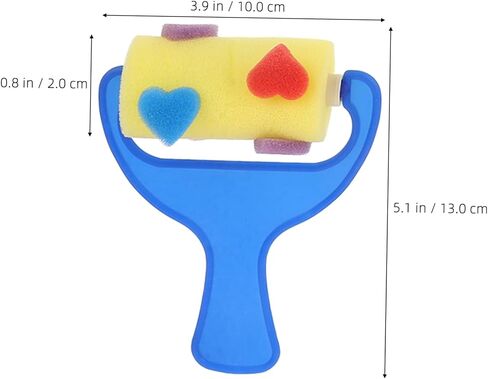 Tofficu 2 Set Sponge Paint Kids Suit Foam Paint Brush Random Pattern Printing Rollers Creative Drawing in Saudi Arabia
