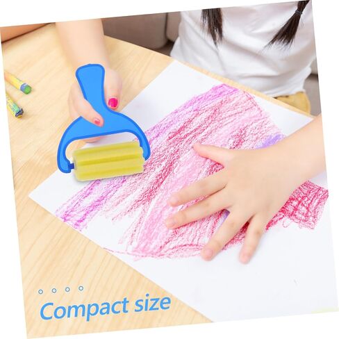 Tofficu 2 Set Sponge Paint Kids Suit Foam Paint Brush Random Pattern Printing Rollers Creative Drawing in Saudi Arabia