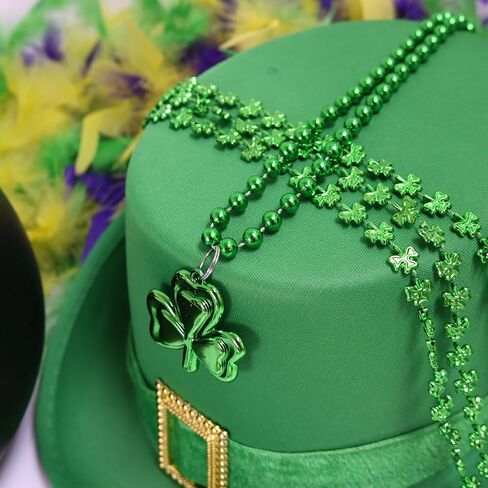 قلادة Giftexpress Green Shamrock Deded Deved ، 24 مساءً للجنسين ، قلادة يوم بلاستيك ، 33 بوصة in Kuwait