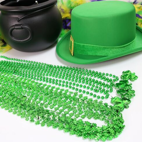 قلادة Giftexpress Green Shamrock Deded Deved ، 24 مساءً للجنسين ، قلادة يوم بلاستيك ، 33 بوصة in Kuwait