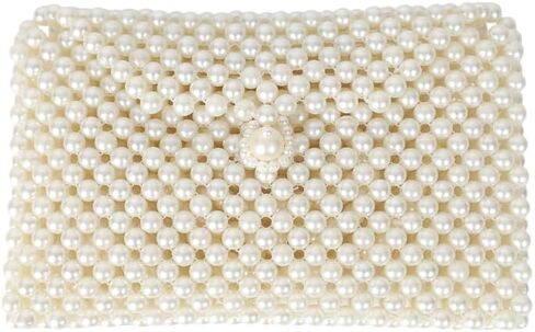 "Pearl Beaded Clutch Hand and Shoulder bag – Elegant Evening Bag for Weddings, Parties, and Special Occasions" Best Gift For Festival Cristmas, Valentine, Anniversary, in Saudi Arabia
