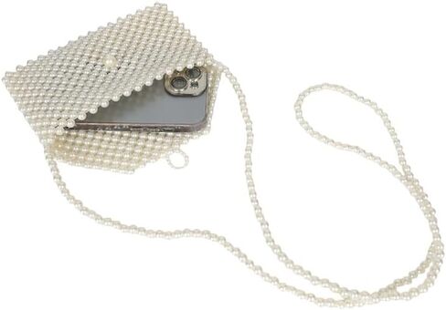"Pearl Beaded Clutch Hand and Shoulder bag – Elegant Evening Bag for Weddings, Parties, and Special Occasions" Best Gift For Festival Cristmas, Valentine, Anniversary, in Saudi Arabia