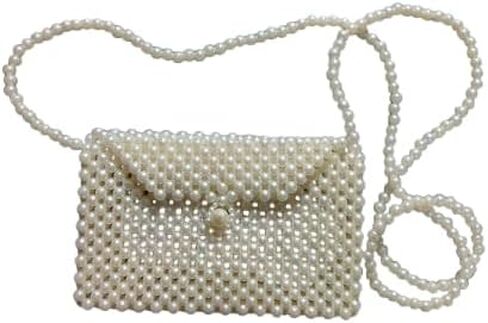 "Pearl Beaded Clutch Hand and Shoulder bag – Elegant Evening Bag for Weddings, Parties, and Special Occasions" Best Gift For Festival Cristmas, Valentine, Anniversary, in Saudi Arabia
