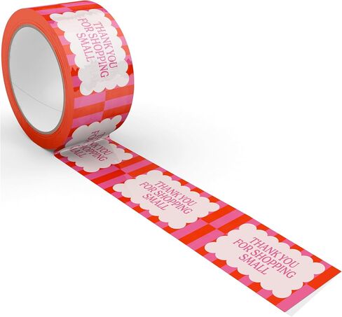 Thank You Packing Tape – Cute Printed Shipping Tape for Small Business, Cream & Blue Bubble Font – 1.88" x 110 Yards (330 Feet) Heavy-Duty Tape in Kuwait