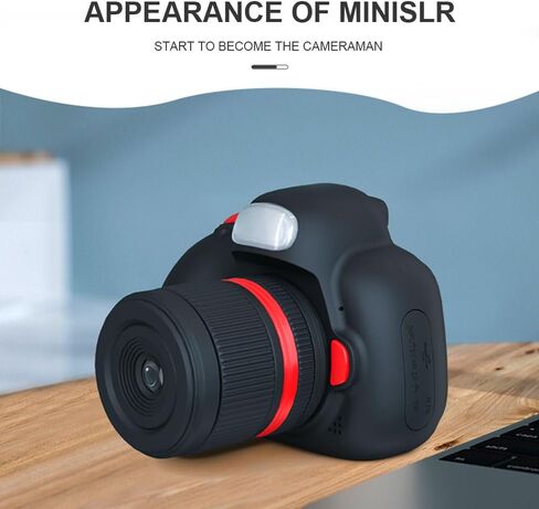 Kids Camera,Kids Digital Camera with Rotating Zoom Lens,1080P HD Digital for Kids with Flash,32GB SD,Christmas Birthday Gifts for Girls Boys 3-12 (Black, D6S) in Saudi Arabia