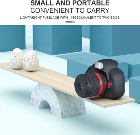 Kids Camera,Kids Digital Camera with Rotating Zoom Lens,1080P HD Digital for Kids with Flash,32GB SD,Christmas Birthday Gifts for Girls Boys 3-12 (Black, D6S) in Saudi Arabia