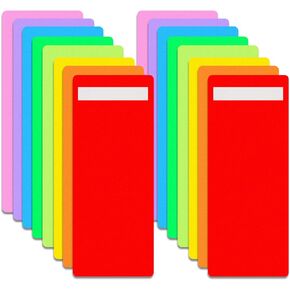 Library Book Dividers with Repositionable Stickers 4 x 12 Inch Library Shelf Marker Assorted Color Comic Book Dividers Plastic Shelf Divider for Home School(40 Pack)