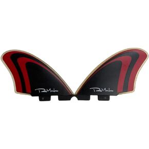 Machado Twin Keel Fin Set - Single Tab (Fits Futures Fin Box) | Black/Red
