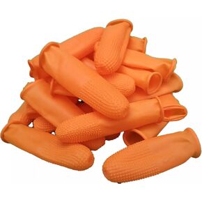 100 PCS Latex Finger Cots Reusable Rubber Fingertips Protective Glove Duty Industrial Grade Finger Cots-Small