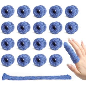 30 PCS Finger Bandages, Reusable Breathable Blue Finger cots,Finger Protectors, Finger Bandage Cotton - Cut Resistant Finger Protection for Work, Kitchen, Garden, Sculpture