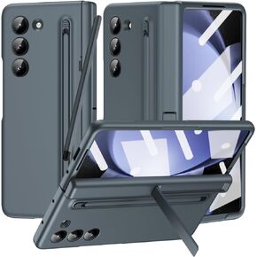 حافظة NINKI متوافقة مع هاتف Samsung Galaxy Z Fold 5 مع حامل قلم S وقلم S، حافظة حماية مفصلية بمسند لهاتف Samsung Z Fold 5، واقي شاشة، حافظة هاتف Samsung Fold 5، حافظة هاتف Galaxy Fold 5 باللون الأسود