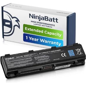 NinjaBatt Battery for Toshiba PA5024U-1BRS PA5026U-1BRS PABAS260 PABAS262 PA5023U-1BRS PA5025U-1BRS Satellite S855 C855 C850 P850 L850 L855 High Performance [6 Cells/4400mAh/48wh]