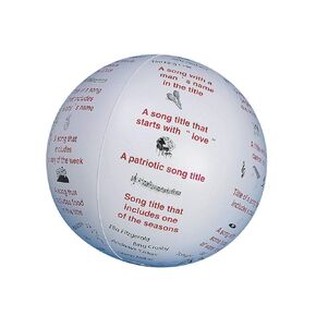 S&S Worldwide Toss 'n Talk-About Ball, Music. Beach Ball Style Ball, 24" Flat Diameter. Conversation Starting Ball that Encourages Sharing – Memories, Opinions, and Laughter. Includes Activity Guide.