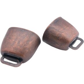 2 Pcs Cow Horse Sheep Grazing Copper Bells,Cattle Farm Animal Loud Red Bronze Bell,Pet Anti-Theft Bell,Small Brass Bell New Years, Wedding Bells & Chimes Percussion Musical Instruments, 2x3cm