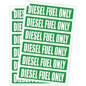 12 Pack DIESEL FUEL ONLY Decals / Labels / Markers / Weatherproof and Chemical Resistant Stickers
