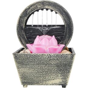 نافورة مياه لديكور سطح المكتب، نافورة مياه داخلية تعمل بالبطارية للاسترخاء فينغ شوي زن لتزيين المكتب المنزلي in Kuwait