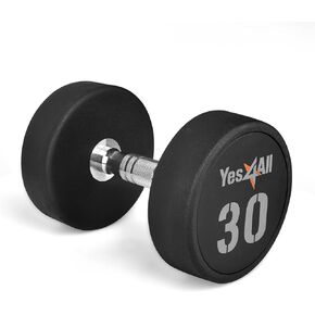 دمبل يوريتان من Yes4All بمقبض مخرش مضاد للانزلاق بوزن 5-50 رطل لبناء العضلات - يُباع بشكل فردي