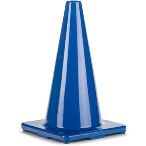 Champion Sports 18" High Visibility Flexible Vinyl Cone for Athletics and Social Distancing, Blue