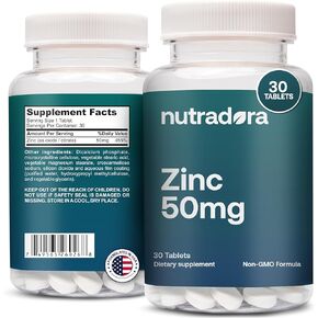 مكملات الزنك للرجال والنساء - مكملات الزنك 50 ملغ تدعم الجهاز المناعي، والبشرة الصحية، وتحسن الرؤية ومضادات الأكسدة، تركيبة غير معدلة وراثيًا، تم تركيبها في الولايات المتحدة الأمريكية، 30 قرصًا in Kuwait