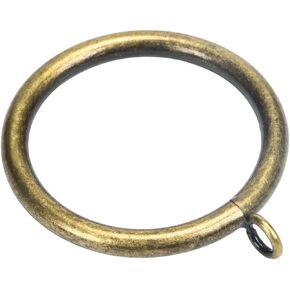 Thick Metal Curtain Rings,2.0-Inch Inner Diameter 0.24-Inch Wire Diameter,Fit up 1.7-inch Rods (Antique Brass-18Pcs)