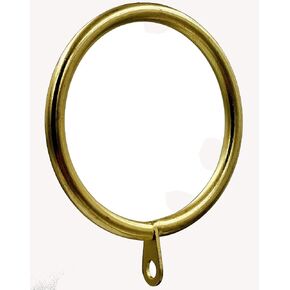 Curtain Ring Metal 28-Pcs 2.0 inch Inner Diameter with Flat Eyelet fit up 1.5 inch Rod (Antique Brass,28)