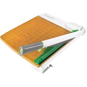 Westcott 16874 ‎15-Inch CarboTitanium Wood Base Guillotine Paper Cutter, Multi-Paper Trimmer with 30 Sheet Capacity