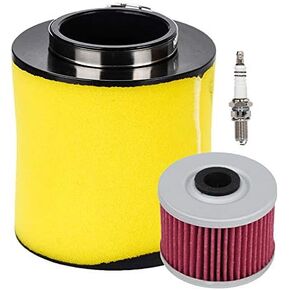 HIFROM Element Air Filter Cleaner with Oil Filter Spark Plug Tune Up Kit Replacement for Honda ATV Recon 250 TRX250 TRX250TE TRX250TM Sportrax TRX250EX TRX250X Replace 17254-HM8-000