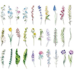 Colorful Flower Bookmarks, 30 PCS (Unknown Flower)