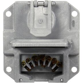 Truck-Lite 50805 Surface Mount Nose Box (50 Series, 7 Solid Pin, Grey Polycarbonate, Surface Mount, Nose Box)