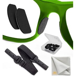 Eye Glasses Nose Grip Non Slip - 0.5 mm Ultra Thin Eyeglass Nose Pads Anti Slip - Silicone Nose Pads Glasses Anti-Slip - Sunglass Nose Bridge Pads Glasses - 6 Pairs (Deep Black) - 0.5 mm x 7mm x 16mm