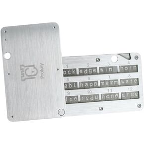 ColdSteel | Steel Crypto Seed Phrase Storage for up to 24 Words, Bitcoin and Other Cryptocurrency Wallet - Compatible With Ledger, Trezor and Metamask, Easy and Safe Metal Crypto Seed Backup