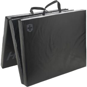 Harbinger 3 Part Tri-Fold Exercise Gym Mat, 2-Inch, Black