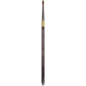 KINGART Premium Original Gold 9272-M Dome Round Blender Artist Brush, Natural/Synthetic Hair, Short Acrylic Handle, for Acrylic and Oil Painting, Size M (Medium)