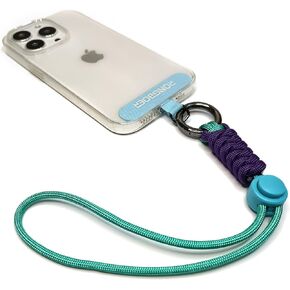 Cell Phone Lanyard Wrist Strap,Key Lanyard for Women,Phone Bracelet Strap,Phone Charms Strap,Camera Wrist Strap,Short Wrist Lanyard for Keys,Keychain Lanyard,Lanyards for Keys (Purple Blue)