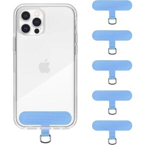 Universal Cell Phone Tether Tab Without Adhesive, 5 Pack Phone Lanyard Replacement Part for Phone Strap,Safety Lanyard Patch (5 PCS)