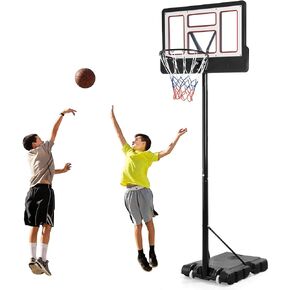 YITAHOME Basketball Hoop Outdoor 10 FT Adjustable, Portable Basketball Goals for Outside, 4.4-10FT Height Adjust, 44in Backboard and 18in Rim