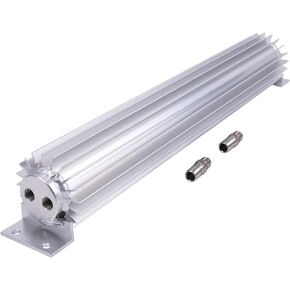 18" Universal Finned Aluminum Dual Pass Transmission Trans Oil Cooler