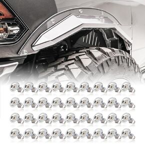 Aluminum Anode Widebody Washer and M6 x 10 mm Bolts for Pickup Truck Fender Flares, 36-Pieces Kit (Cone, Black)