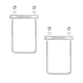 Aopin Square U-Bolt 1.18"(30mm) Inner Width U Bolts Brackets 304 Stainless Steel M6 with Nut, Plate, Washer for Car/RV/Trailer Bumper,2 Sets