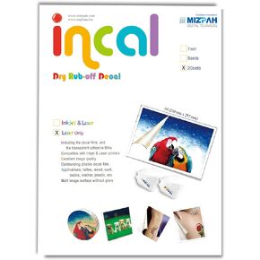 [Incal] فيلم لاصق جاف لطابعة الليزر، 5 مجموعات، A4 (8.27 × 11.7 بوصة) - فرك جاف ممتاز قابل للطباعة عند النقل؛ حرفة هواية ذاتية الصنع، نقل مخصص