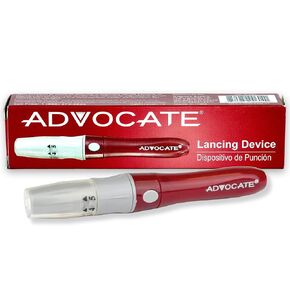 Advocate Lancing Device: Easy-to-Use Lancet Device for Diabetes Testing - Engineered to Reduce Pain, Provides Consistent Blood Samples, Depth Adjustable Lancet Pen, Precision Guided - For Diabetics and Caregivers