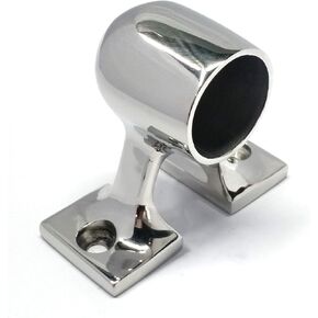316 Stainless Steel Marine Grade Boat Hand Rail Fitting 1" OD Tube 90 Degree End Stanchion