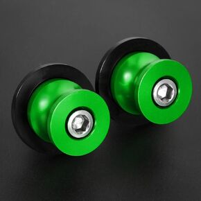 M10 x 1.25 Swingarm Spools Slider Universal for Kawasaki Z750 Z1000 Ninja 250 300 650 ZX-6R ZX-10R ER-6N Versys650 1000 KLE650 (Green)