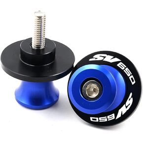 2pcs 8MM M8 X1.5 Motorcycle Swing arm Sliders Spools CNC Swing Arm Stand Screw, Fit with Suzuki SV 650 SV650 SV650S SV650X 2000-2023 (Blue)