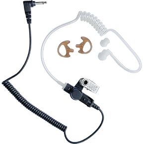 Tactical Law Enforcement Radio Earpiece, 3.5mm Listen/Receive Only Clear Acoustic Tube Earmolds, Direct to Speaker Mic, Guaranteed to fit Motorola XTS APX Kenwood TK NX Icom & More