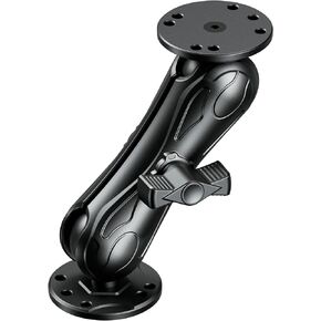 Aluminum Alloy Electronic Device Mount with 1.5" Ball Round Plates, 5.7" Medium Arm Fish Finder Mount Tablet Holder, C Size Marine Electronic Mount for Garmin, Lowrance, Humminbird and More