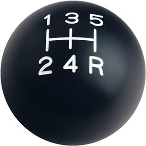 DEWHEL Manual Black/White Vintage Shift Knob 5 Speed Short Throw Shifter Selector 12X1.75