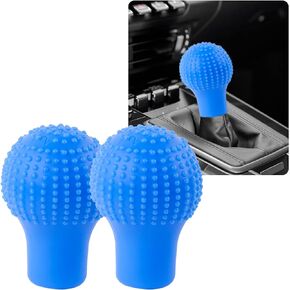 2PCS Car Gear Shif Cover,Silicone Anti-Slip Automotive Gear Shift Knob Cover,Universal Interior Car Accessories for Car Truck with Manual Gear Shifter (Beige)